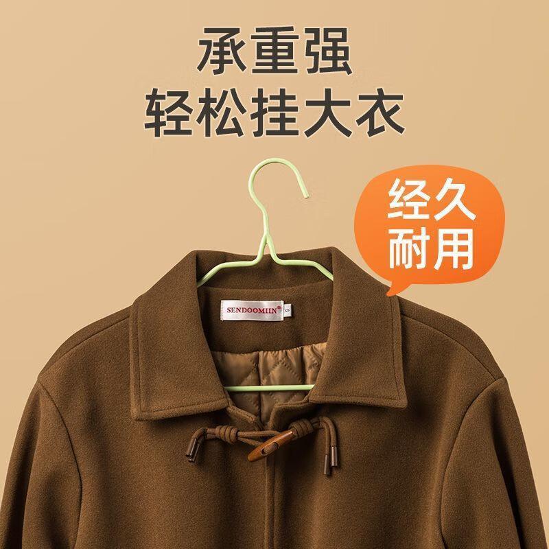 茶花(CHAHUA) 衣架挂衣防滑无痕晾衣架子挂学生宿舍用衣服挂架晒衣撑 8只颜色随机高清大图