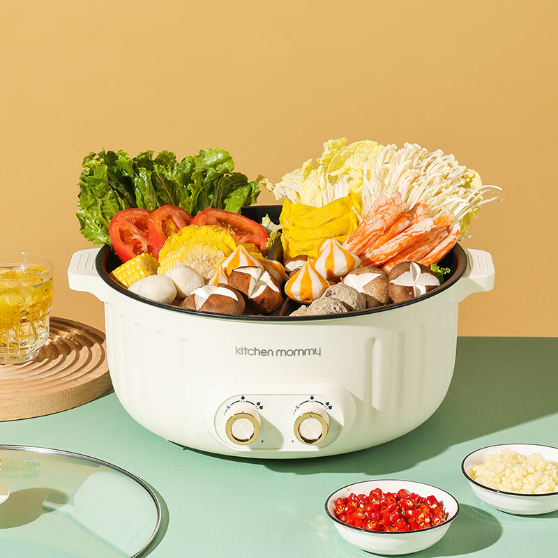 厨创妈咪鸳鸯锅电火锅多用途锅电煮锅电锅一体多功能锅KT-DHG-005高清大图