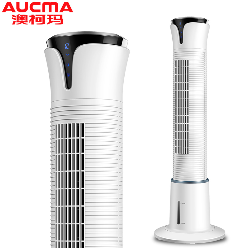 澳柯玛(AUCMA)水冷塔扇FS-10P951(Y)家用遥控控制单冷摇头三档定时预约自然风电扇空调扇冷风扇落地扇白色5L