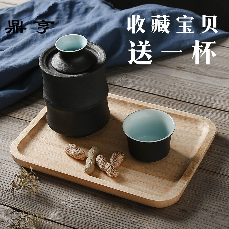 鼎亨家用陶瓷温酒器烫酒壶清酒黄酒暖酒壶白酒分酒具套装三两装小