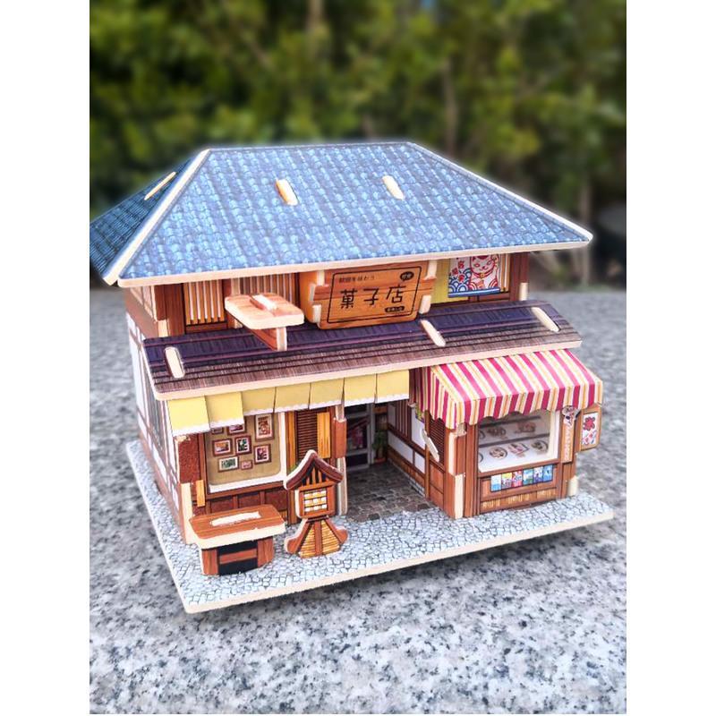 若态木质房子玩具手工diy小屋日式微缩场景模型拼装建筑圣诞礼物 日本