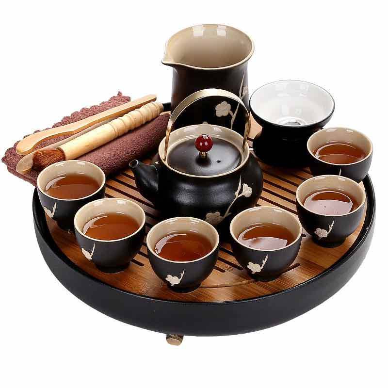 家用功夫干泡茶台玻璃茶具套装茶壶日式简约陶瓷茶盘储水茶海其他否clevermama
