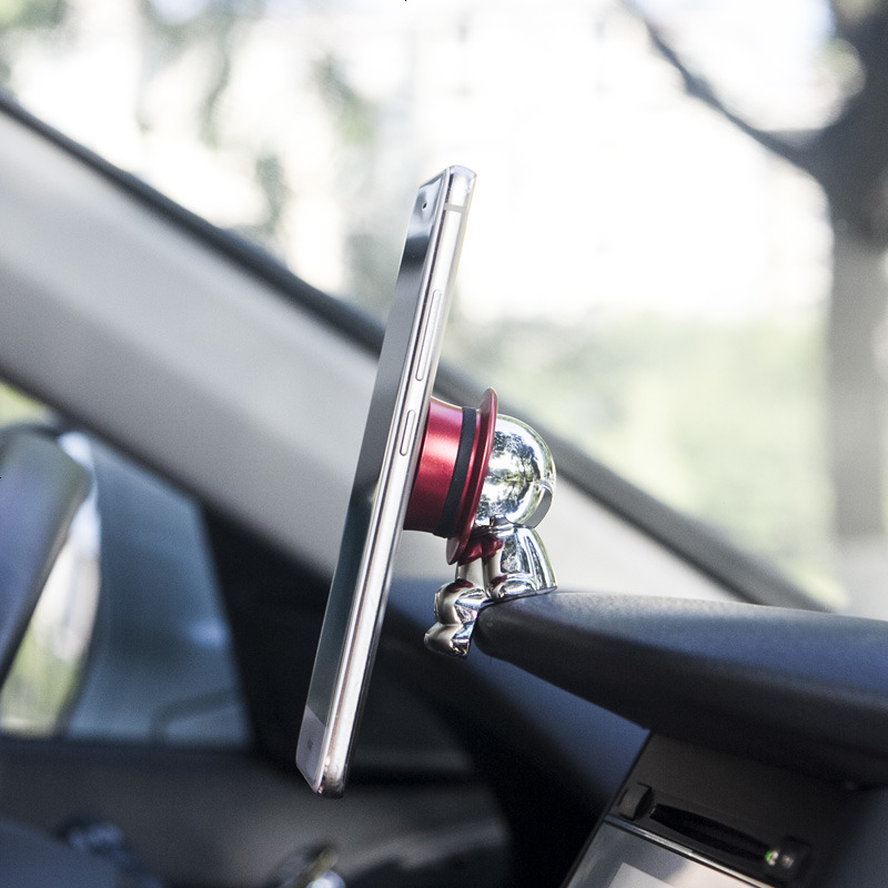 小铁人车载手机架汽车手机支架车用导航支撑架磁性吸盘万能通用