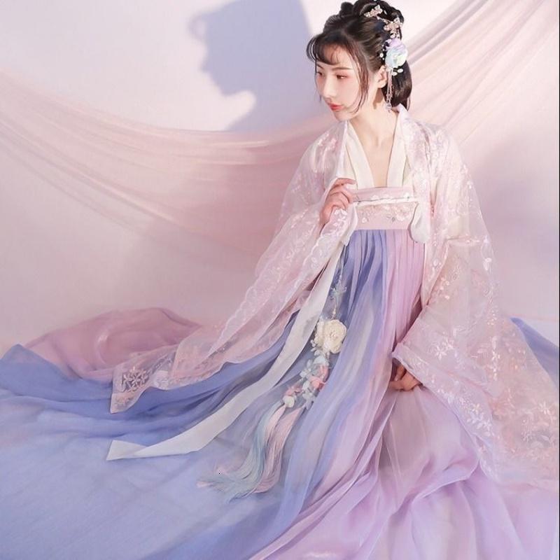 汉服女装襦裙仙女裙中国风学生汉服女鲛人泪慈航静春樱逍遥客婉娘大袖