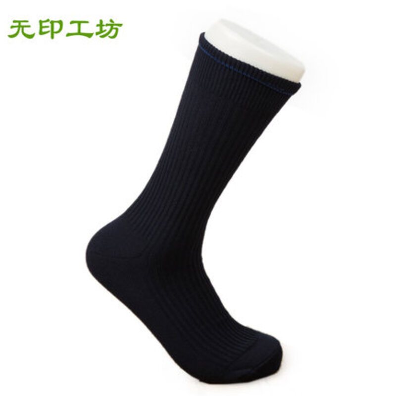 无印工坊男士袜子中筒袜吸湿排汗透气四季简约商务棉袜 WM01