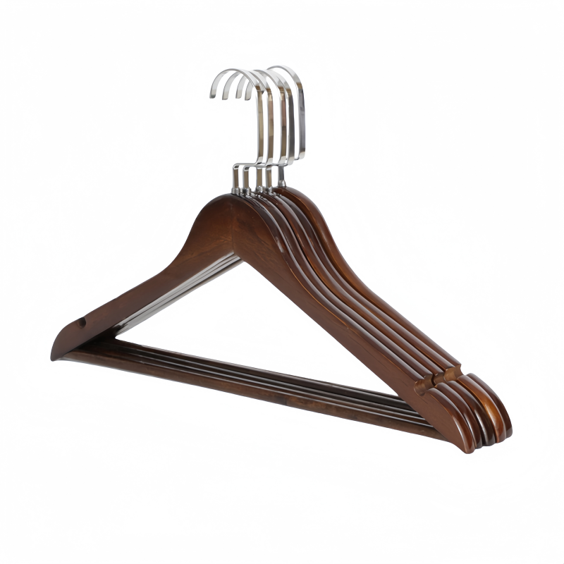 凡礼格衣架木衣架 扁钩复古色38cm