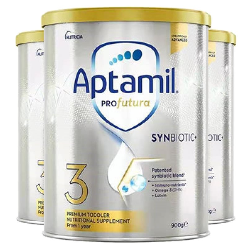 3罐装-海外直邮-新西兰原装进口 澳洲爱他美(Aptamil) 白金版 幼儿配方奶粉 3段(12-36个月) 900g