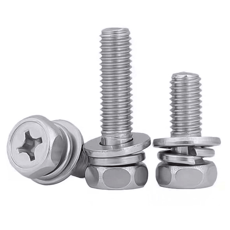 vzi 304不锈钢外六角十字三组合螺丝 M5*12(50个) 包高清大图