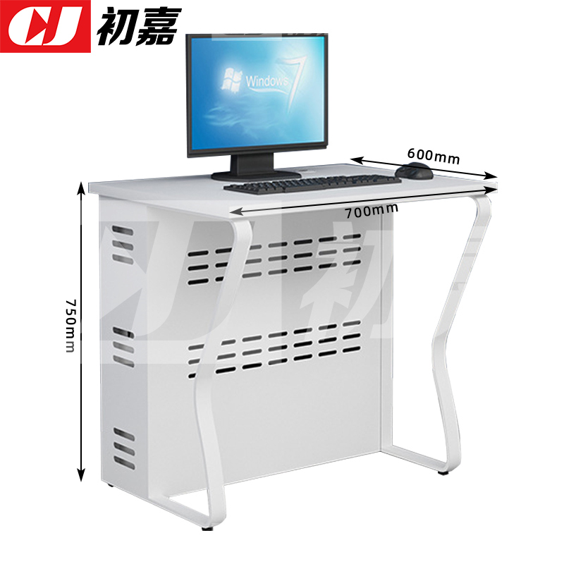 初嘉(CJ)钢架电脑桌培训桌机房电脑桌学习桌课桌 单人位C款