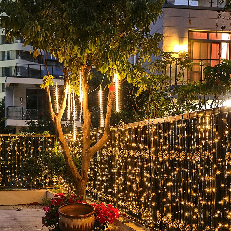 如华福禄太阳能灯串led户外彩灯防水庭院灯阳台花园院子场景布置装饰