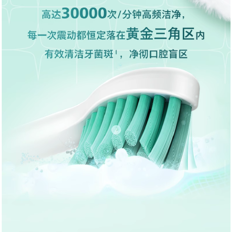 PHILIPS(飞利浦)声波震动成人充电式软毛牙刷情侣款 HX2421/02 白色