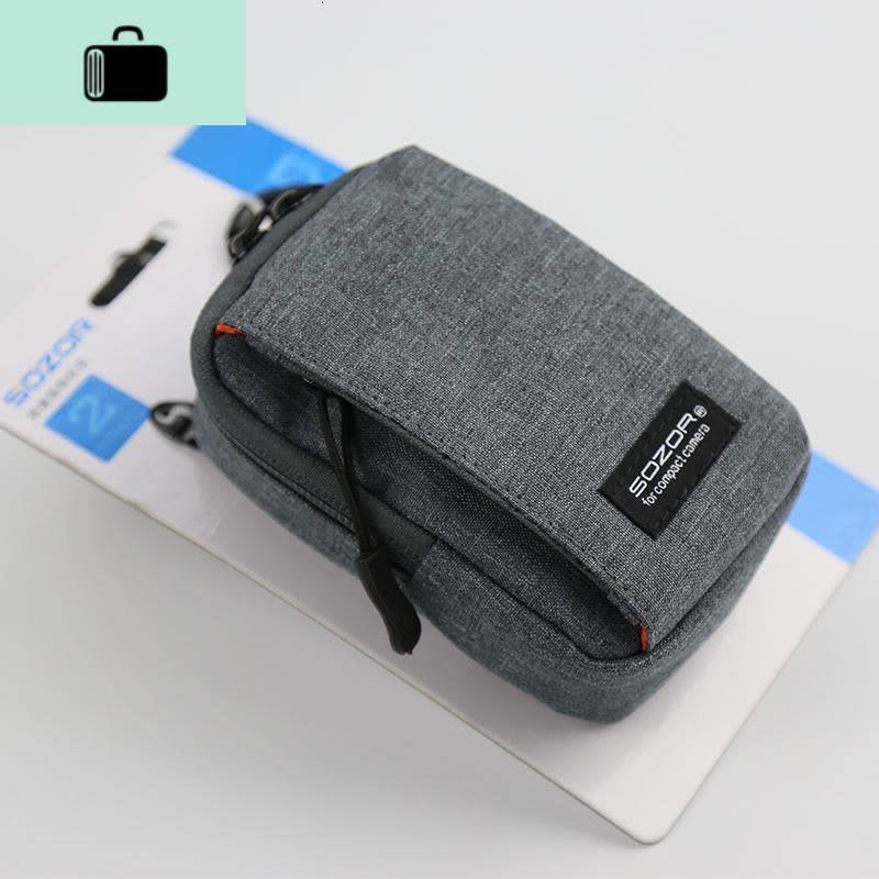 NEW LAKE佳能G7X2/3相机包GR3 2斜挎背包索尼RX100M7M6保护套腰袋防水防撞 深蓝色含肩带数码相机包图片