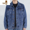 YANXU新款牛仔外套男宽松耐磨多口袋潮牌耐脏男装工装夹克牛仔衣