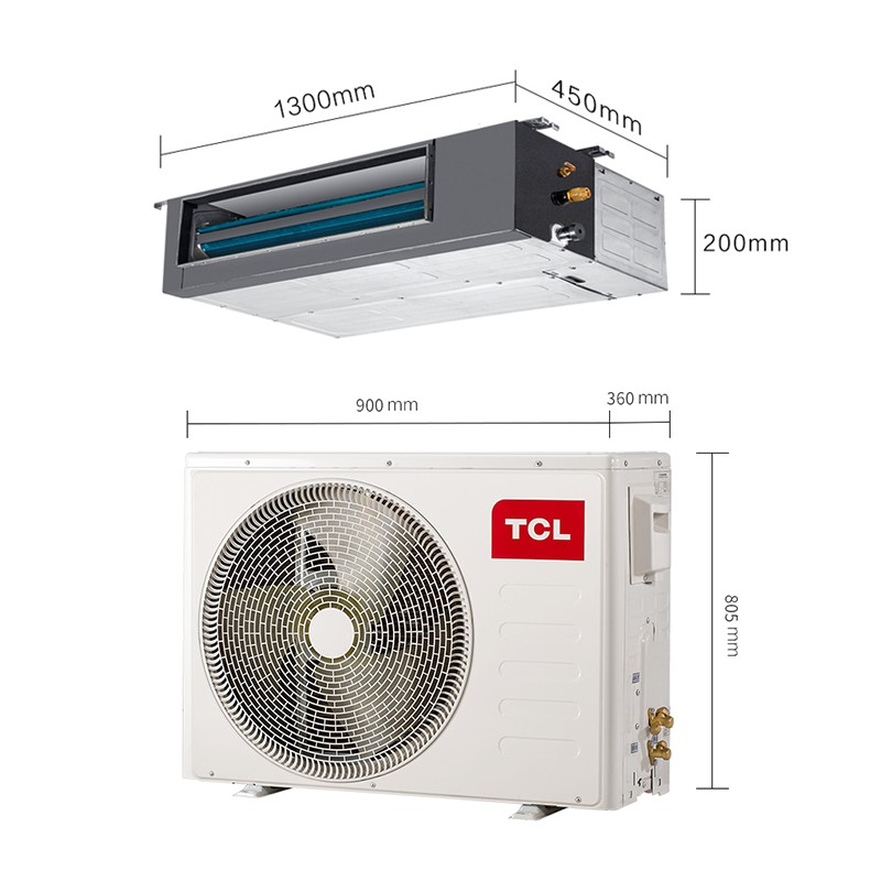 TCL中央空调3匹风管机一拖一家用空调嵌入式中央空调卡机 0元安装 KFRD-72F5W/Y-E3高清大图