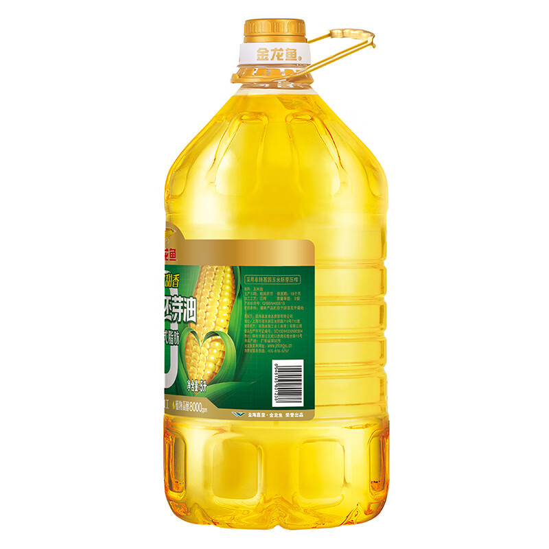 金龙鱼 食用油 非转基因 零反鲜榨甜香玉米胚芽油5L 家用炒菜烹饪煎炸
