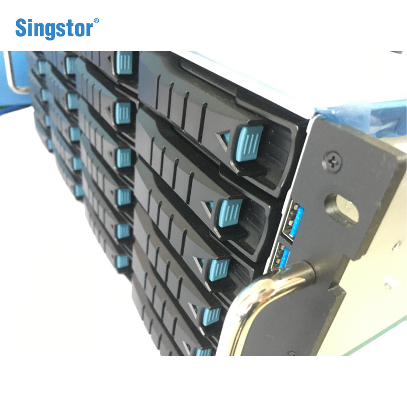 鑫云(Singstor)SS300P-24R真人秀影视后期 4K视频在线剪辑 光纤共享磁盘阵列存储 标配 裸机+240T