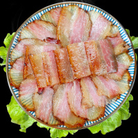 【中华特色】遵义馆 黔婆婆腌制腊味烟熏腊肉三线肉偏肥500g 贵州风味特产土猪肉正宗农家自制咸肉五花肉 西南