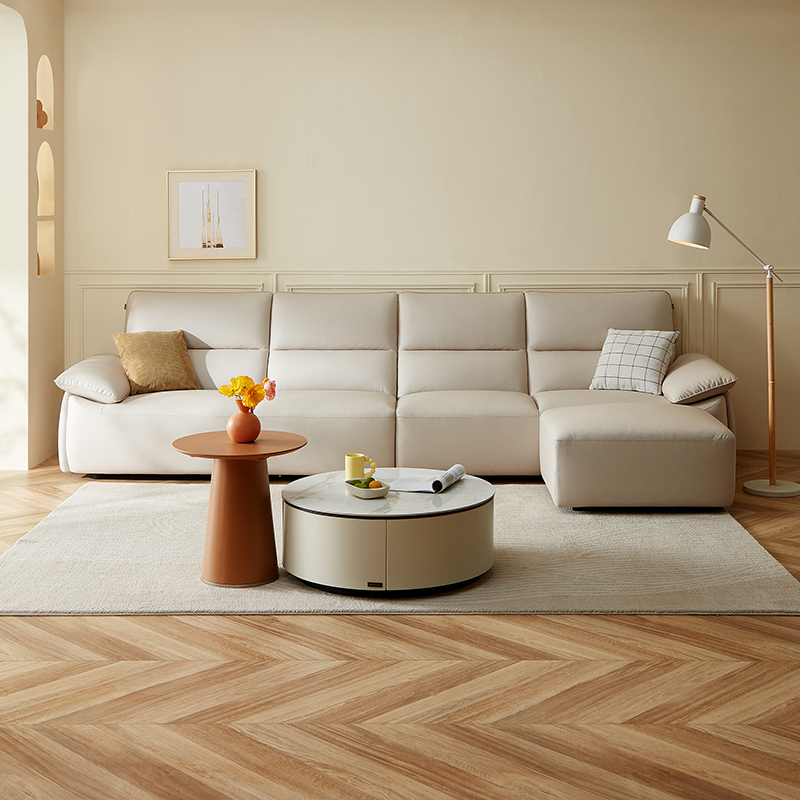 全友家居芙兰布艺沙发客厅家具分段式科技布现代简约布沙发111059