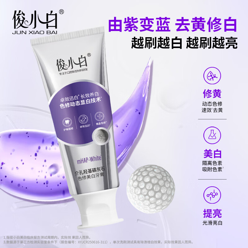 俊小白色修美白牙膏高清大图