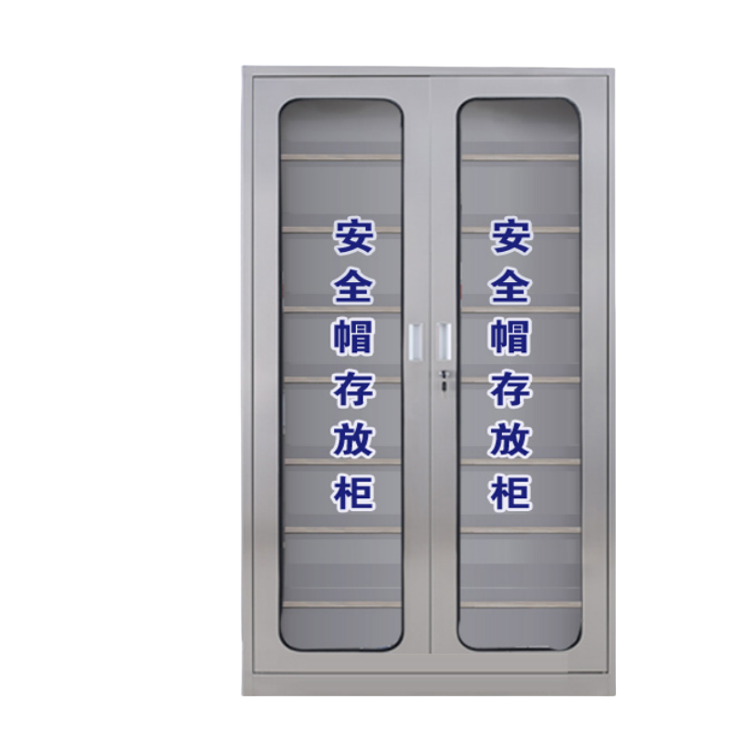 铭思达不锈钢安全帽柜32顶台高清大图