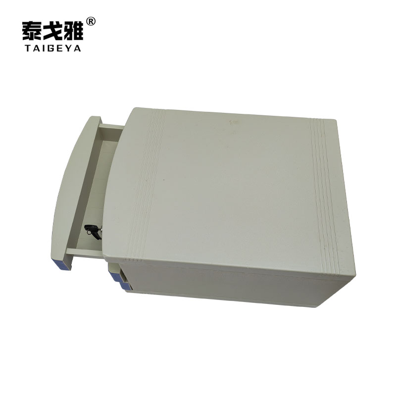 泰戈雅 桌面文件柜收纳资料盒收纳柜 蓝色三层 个高清大图