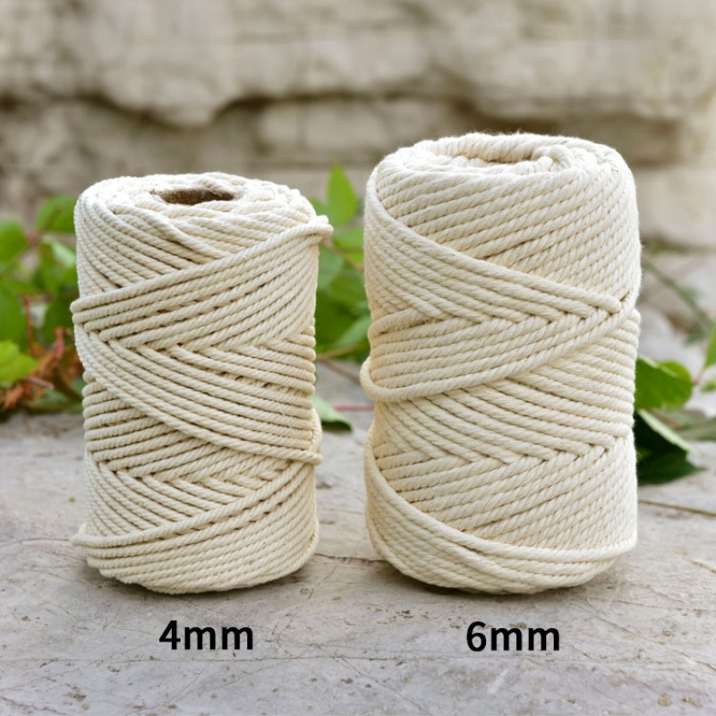 棉绳diy手工编织棉线绳绳子捆绑绳粗细编织挂毯绳包粽子线装饰绳1mm