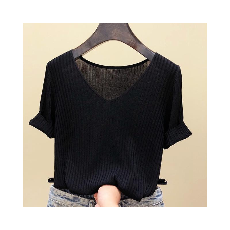 喂奶衣哺乳衣服期外出时尚春夏天装季针织衫t恤显瘦打底v领上衣潮