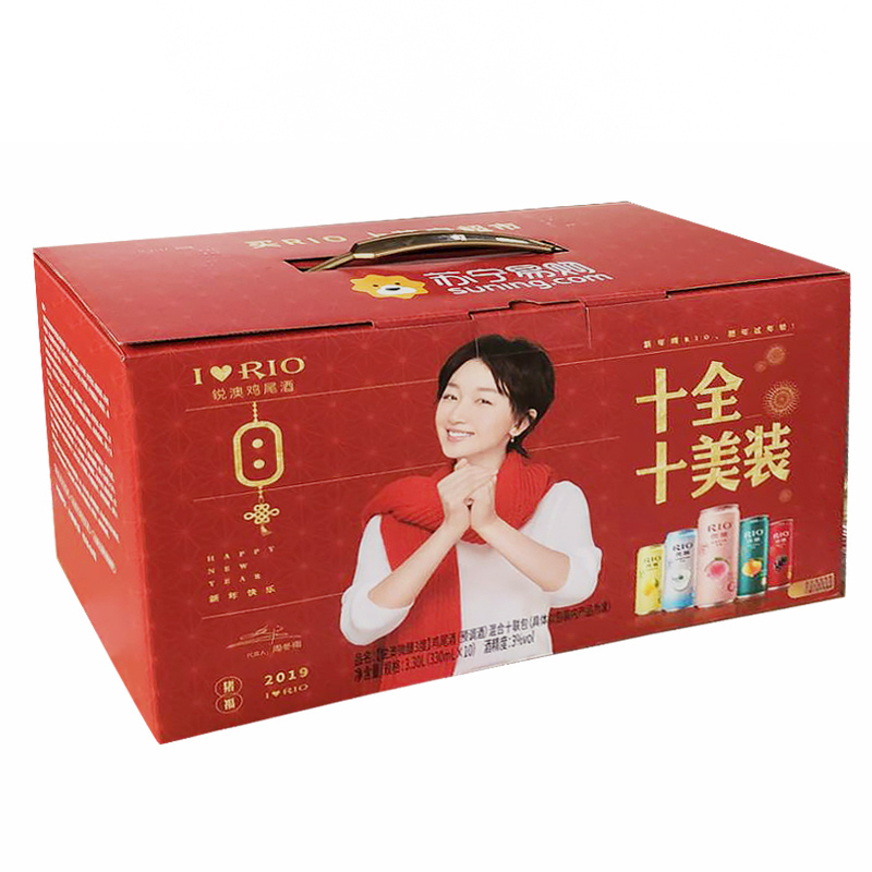 锐澳(RIO )洋酒 鸡尾酒 预调酒 套装酒微醺十全十美礼盒330ml*10罐 5种口味 年货礼盒