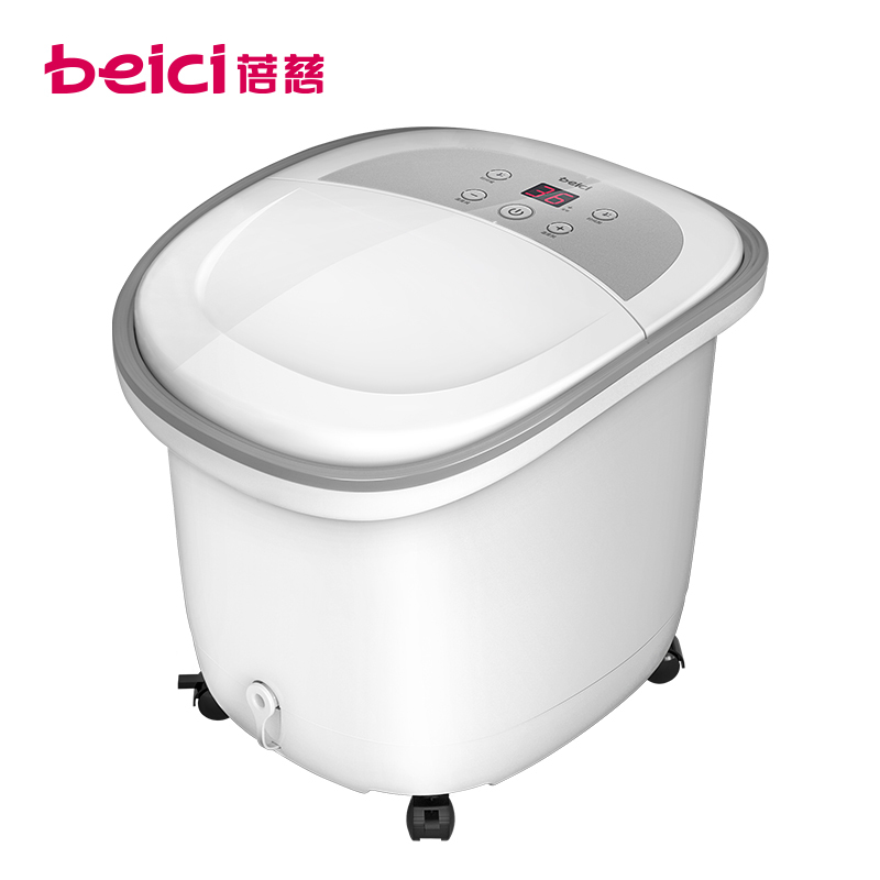 蓓慈(beici)足浴器BZ523C环保PP材质足浴盆家用智能恒温洗脚盆仿卵石按摩点按摩泡脚桶脚动滚轮按摩吴昕同款