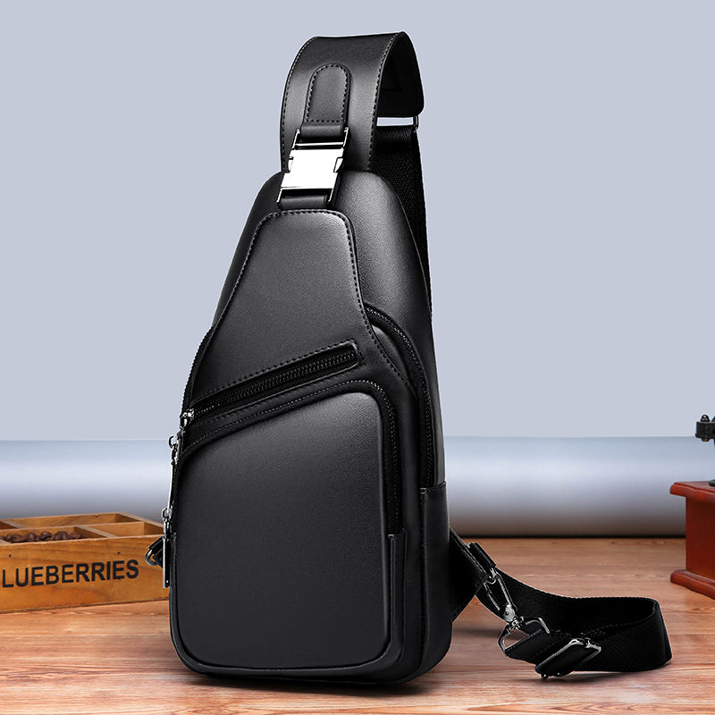 头鸟男士真皮胸包男款单肩包斜挎包新款牛皮背包挎肩包斜肩胸前包休闲