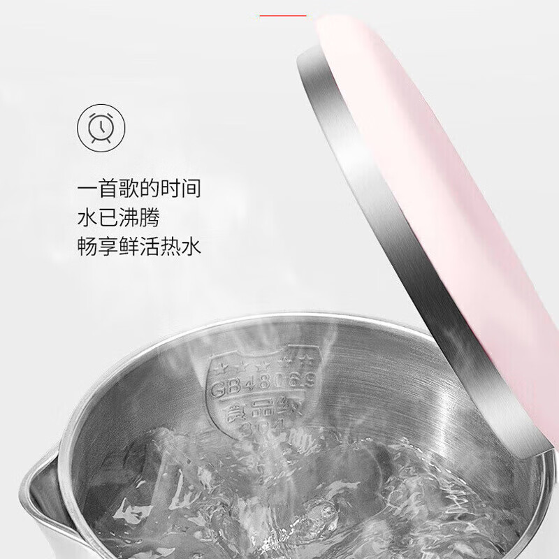 九阳Joyoung 1双层防烫电水壶进口温控器快速烧水高清大图