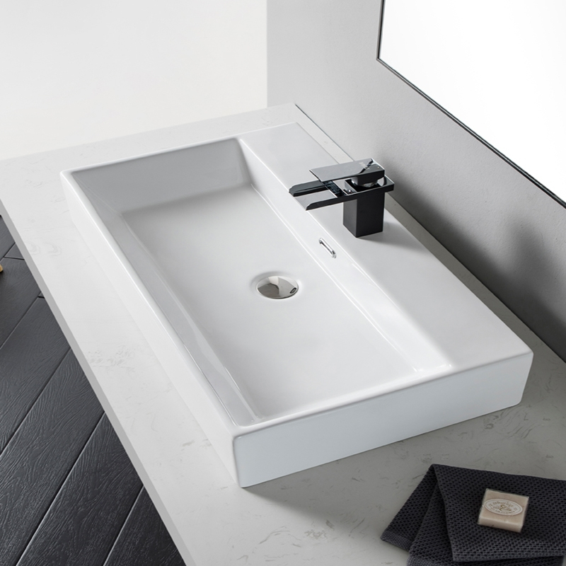 小户型陶瓷台上盆一体洗脸盆古达洗手盆家用挂墙台盆单盆洗漱壁挂面盆