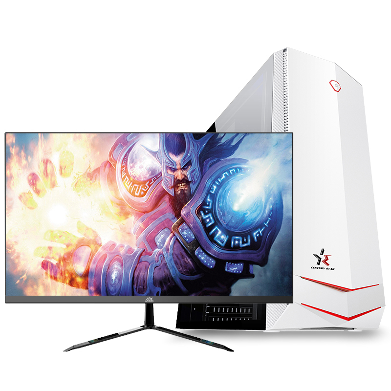铭能 i7级六核E5 2620/游戏独显/16G内存/256G固态+500G机械盘 台式机 DIY组装机 台式电脑 家用办公电脑 商务学生电脑台式 LOL游戏电脑主机+21.5英寸