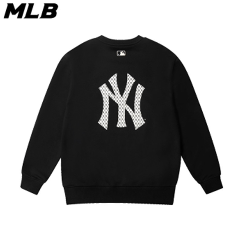 mlb潮牌运动卫衣男女2021新款ny老花大标长袖情侣复古ins宽松套头衫潮