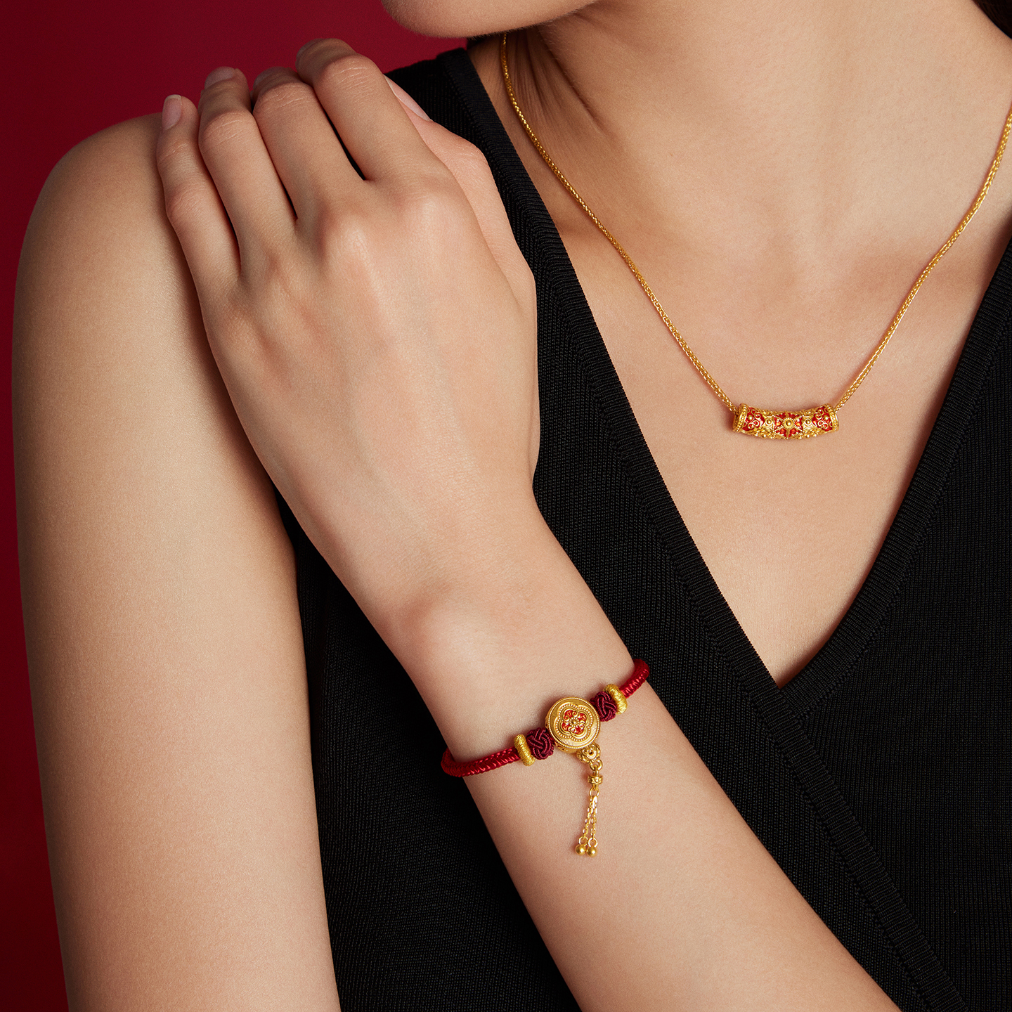 周大福故宫系列 锦绣繁花 足金黄金转运珠R39064高清大图