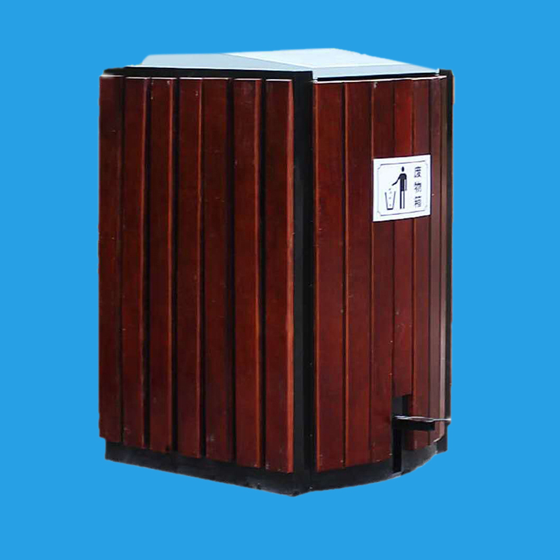 琪佳鸿 脚踏钢木垃圾桶高清大图