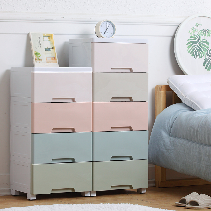 加厚抽屉式闪电客收纳柜简易塑料宝宝婴儿童衣柜小孩玩具储物柜子收纳