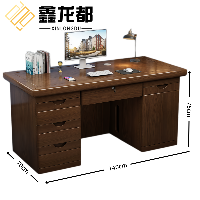 鑫龙都财务桌1000*500*760mm张高清大图