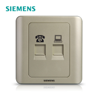西门子(SIEMENS)开关插座 远景金棕系列电脑+电话插座5TG01251CC133