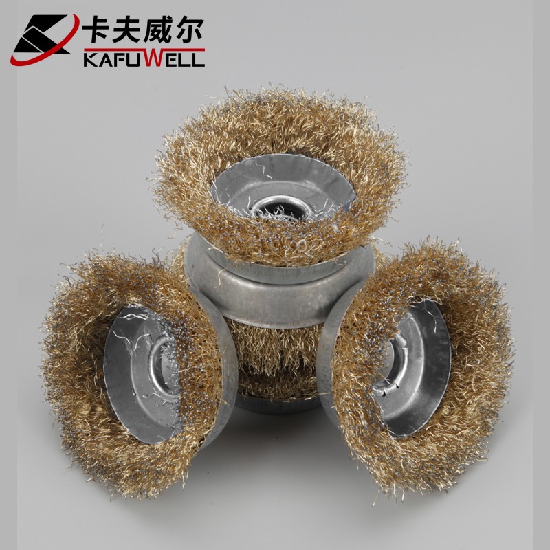 卡夫威尔碗形钢丝轮 金属除锈抛光打磨钢丝刷 角磨机配件 5PCS EM4171高清大图
