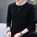 德绒长袖打底衫保暖内衣男韩版大码秋冬季新款半高领上衣 4XL 【纯色长袖】黑色