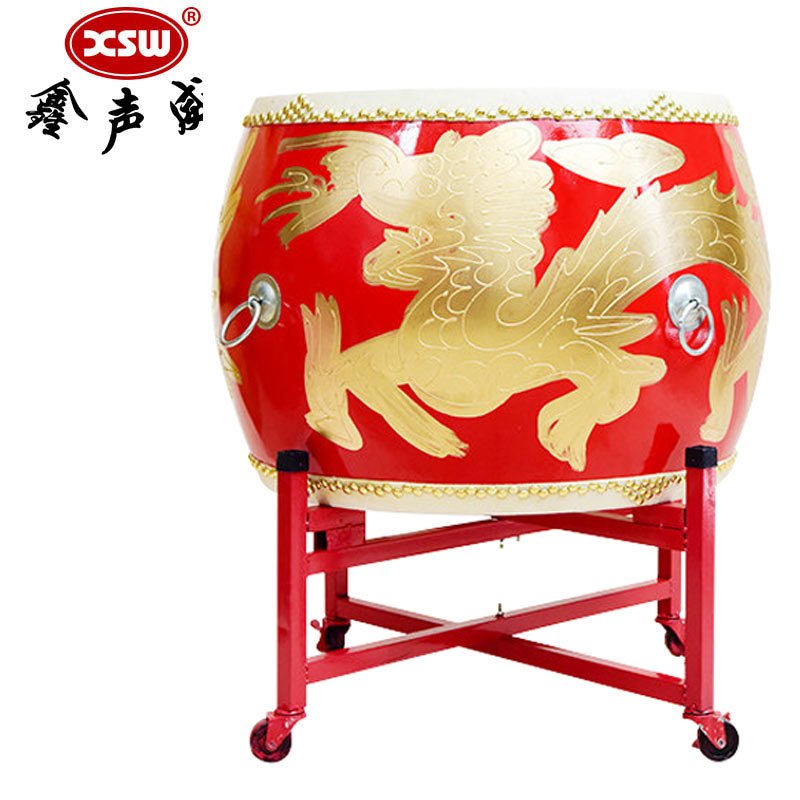 鑫声威 牛皮鼓18寸战鼓龙鼓+鼓架