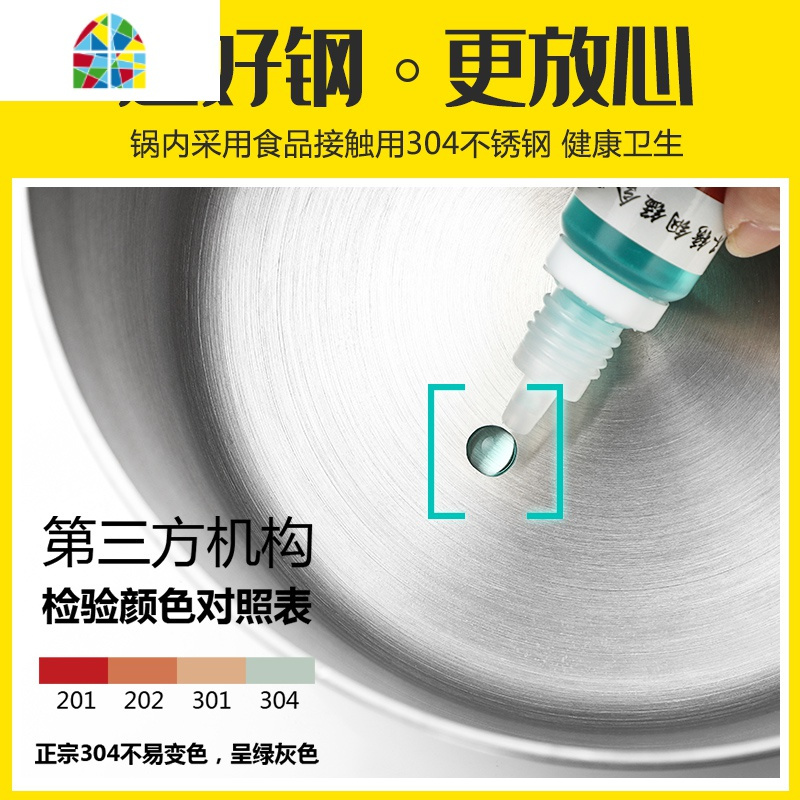 宝宝辅食锅婴儿奶锅煮粥煎蛋锅家用多功能04304不锈钢不粘锅小奶锅 FENGHOU 304五层钢18CM单柄[盖]