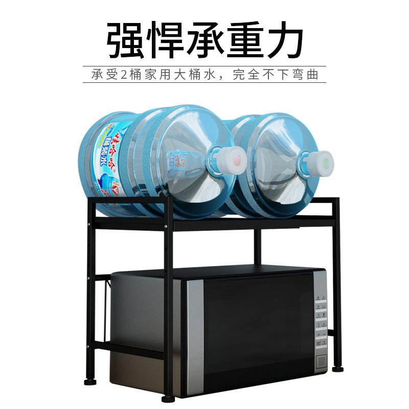 厨房放微波炉的置物架落地多层烤箱架三层家用台面电饭锅收纳架子收纳层架 三维工匠高清大图