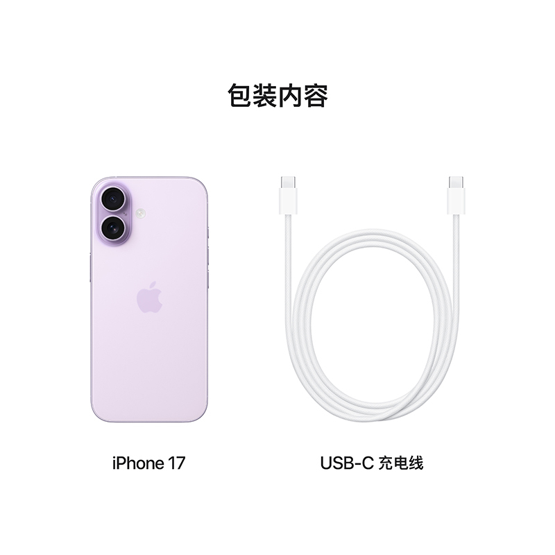 Apple iPhone 17 256G 薰衣草紫色 移动联通电信5G手机