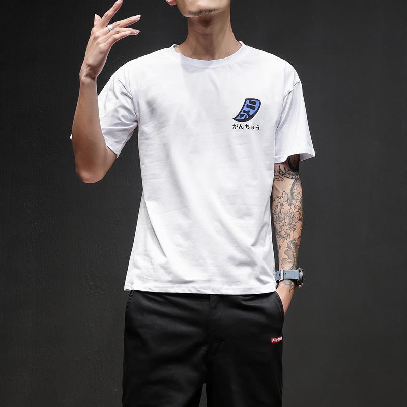 2018新款青少年男士短袖T恤青圆领上衣夏天薄款宽松半袖体恤男式