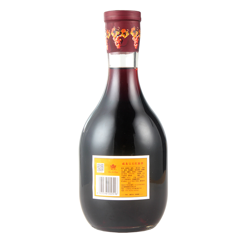 威龙红酒 全汁红葡萄酒1000ml 单支装