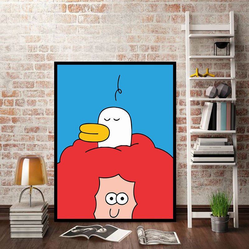 diy数字油画动漫卡通手工填色儿童涂色成人减压装饰画海绵宝宝 GT102我的世界G 40*50不带框(画布颜料画笔)