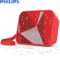 飞利浦(PHILIPS)BT110红色 蓝牙音箱便携户外运动防水迷你小音响 手机/电脑低音炮蓝牙4.0 红色