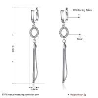 E078 Silver Earrings 925纯银耳环日韩耳钉女气质长款简约防过敏送女朋友七夕情人节礼物